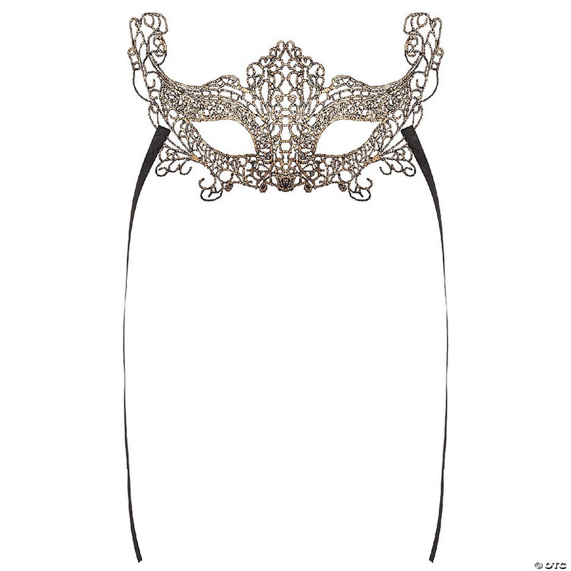 Beistle – Lace Mask – Golden – 12 Pack