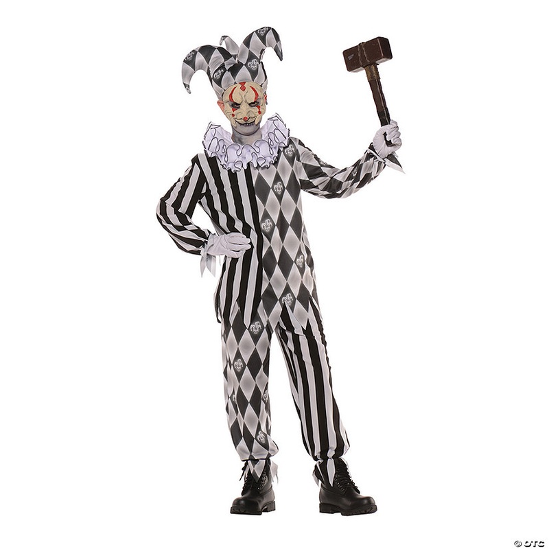 Boy’s Evil Harlequin Costume|LARGE|MEDIUM