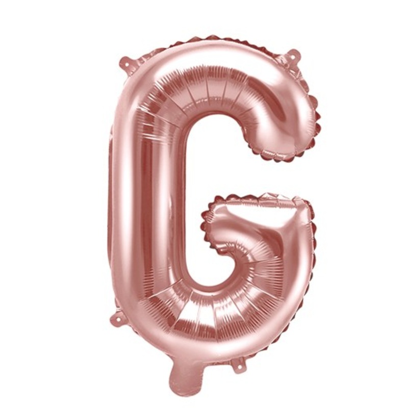 Foil balloon G rose gold 35cm