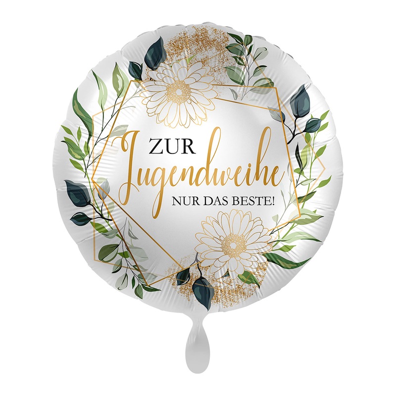 For the youth consecration foil balloon floral 43cm