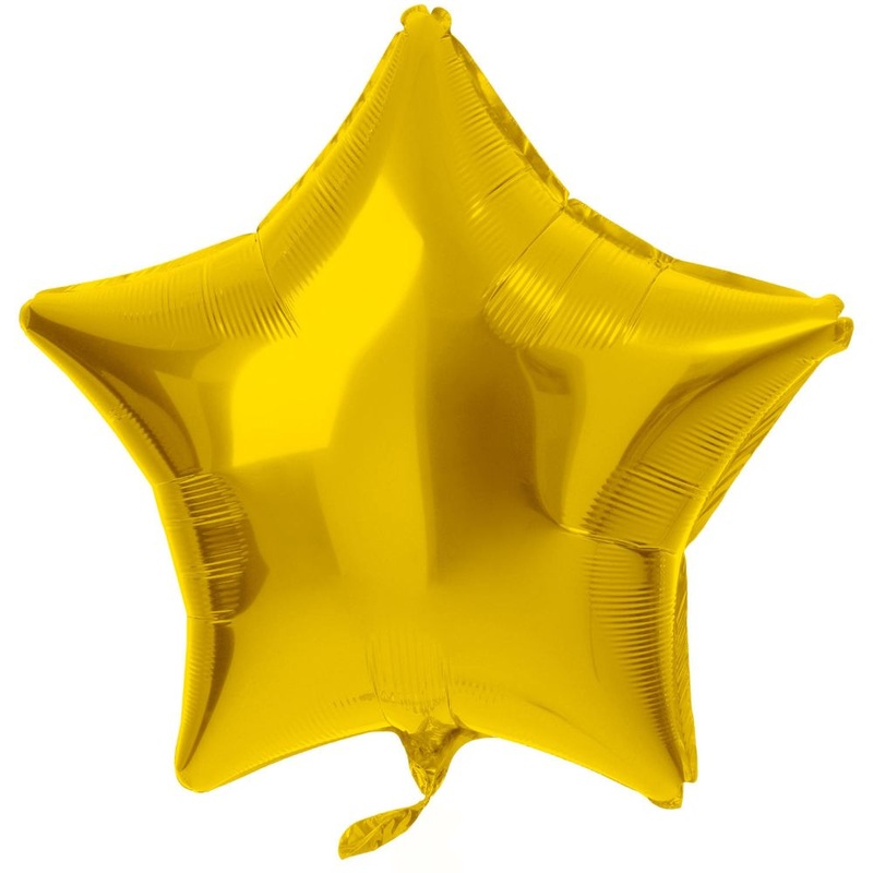 Golden Star Foil Balloon 45cm