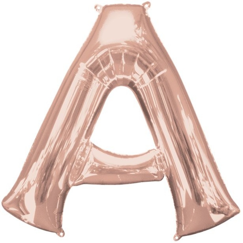 Letter A foil balloon rose gold 41cm