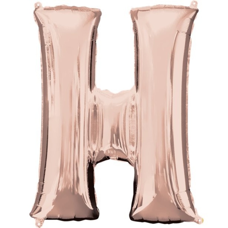 Letter H rose gold 41cm