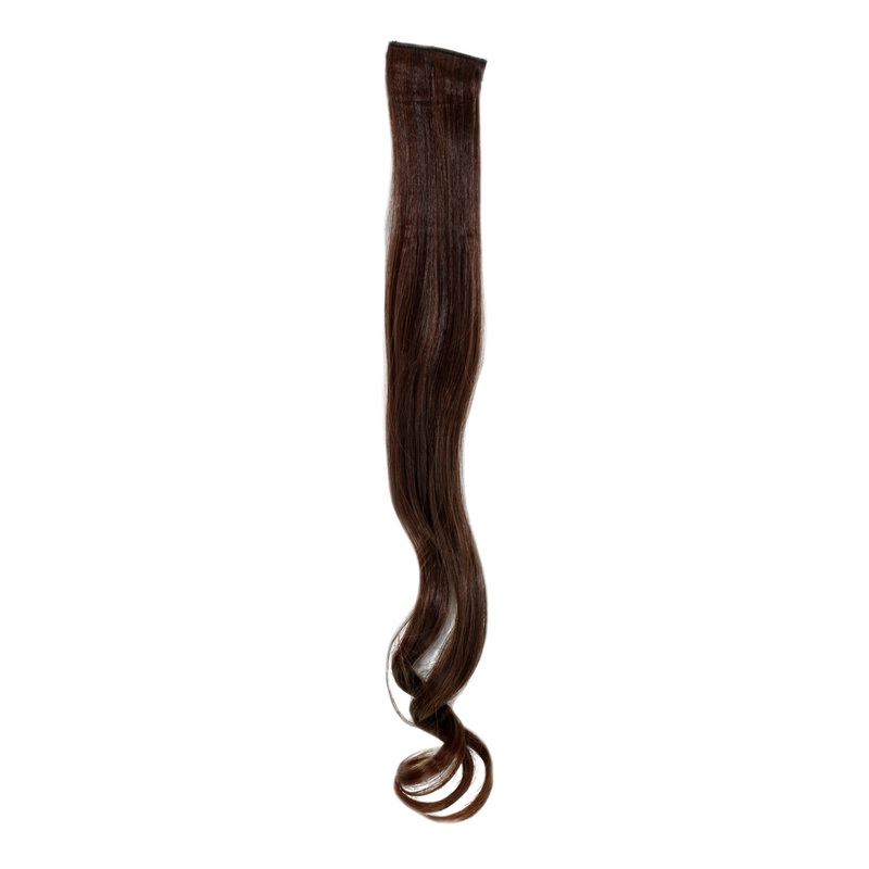 2 Clips Extension strand wavy 65 cm dark red-brown YZF-P2C25-2T30