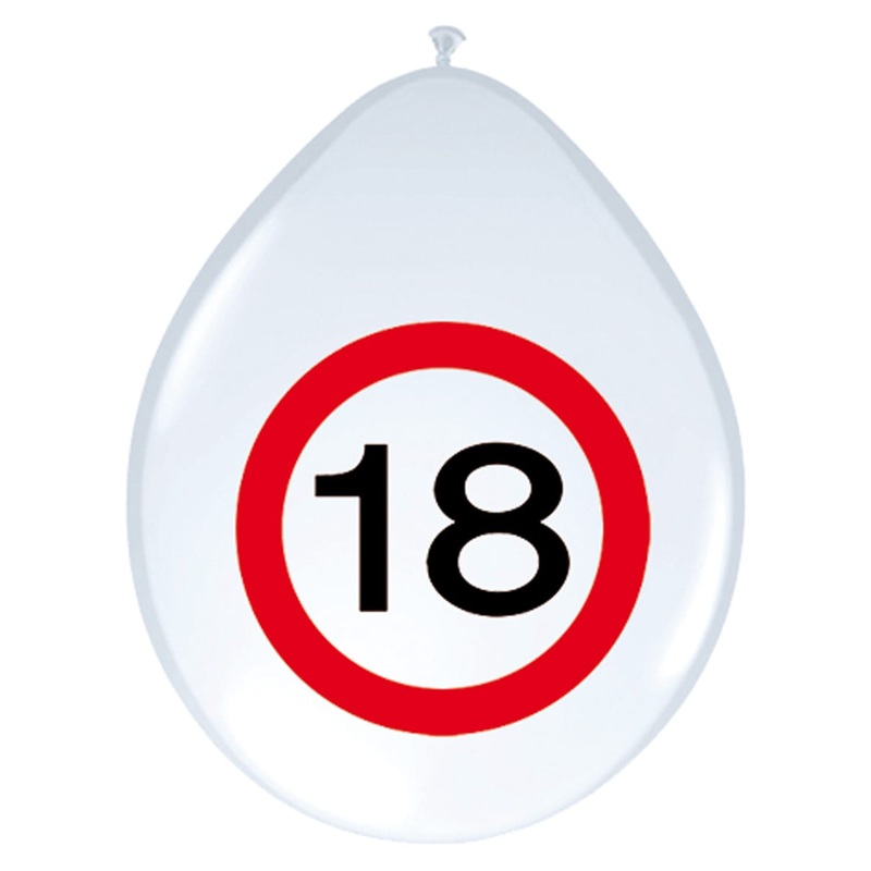 8 traffic sign 18 balloons 30cm