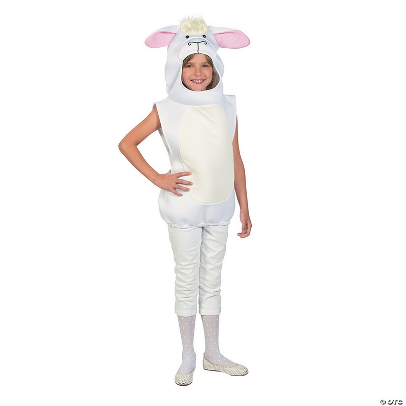 Kids Deluxe Lamb Suit Polyester Nativity Costume – One Size