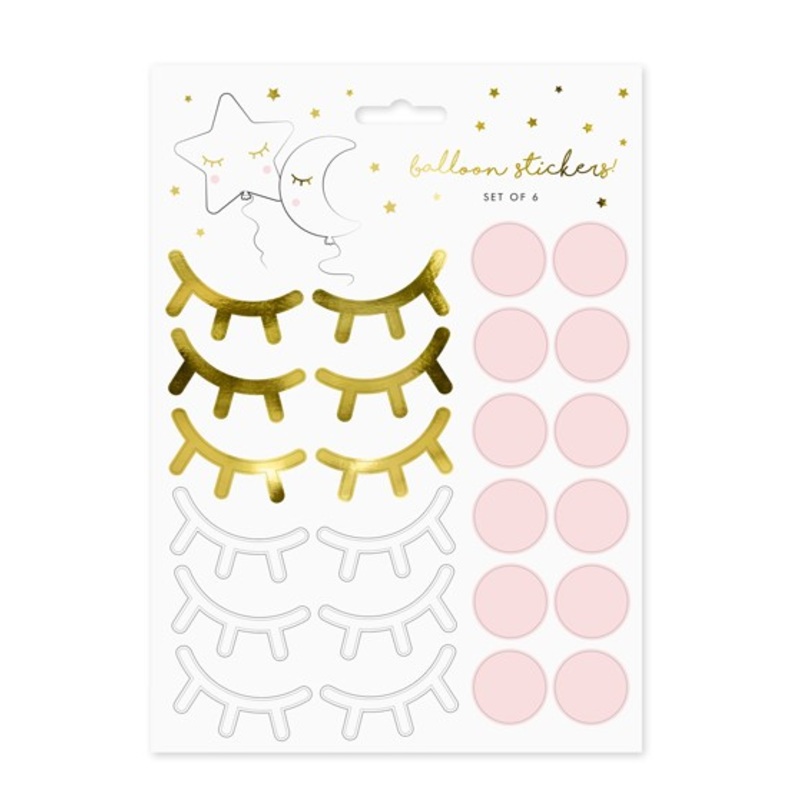 10 small star balloon stickers