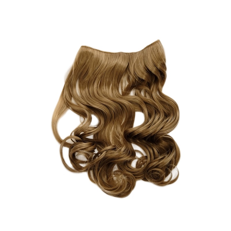 Clip-less synthetic hair extensions held by string blond L30157-15