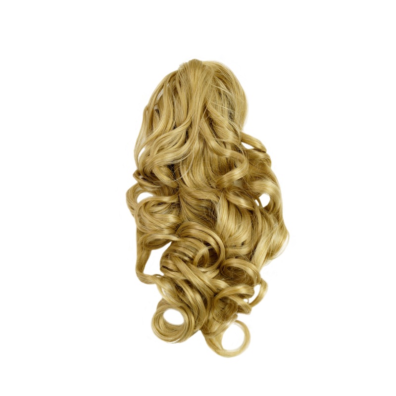 Hairpiece Ponytail very long wavy slightly curled curls light blonde mix SA09-24/611