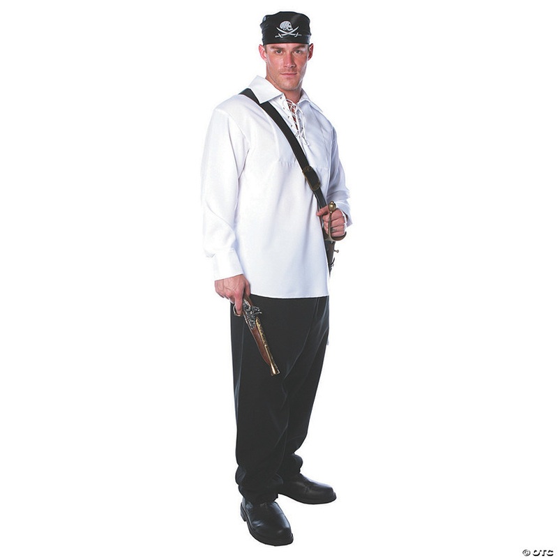 Men’s White Pirate Shirt Costume