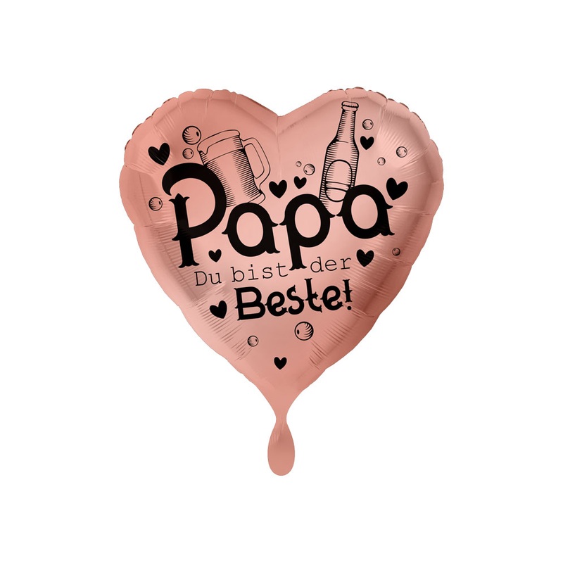 Papa you are the best foil balloon rose gold 43cm