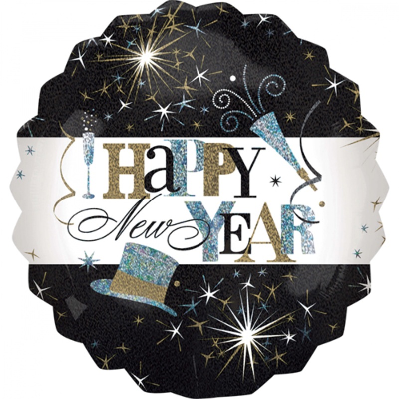 Sparkling Happy New Year balloon 71cm