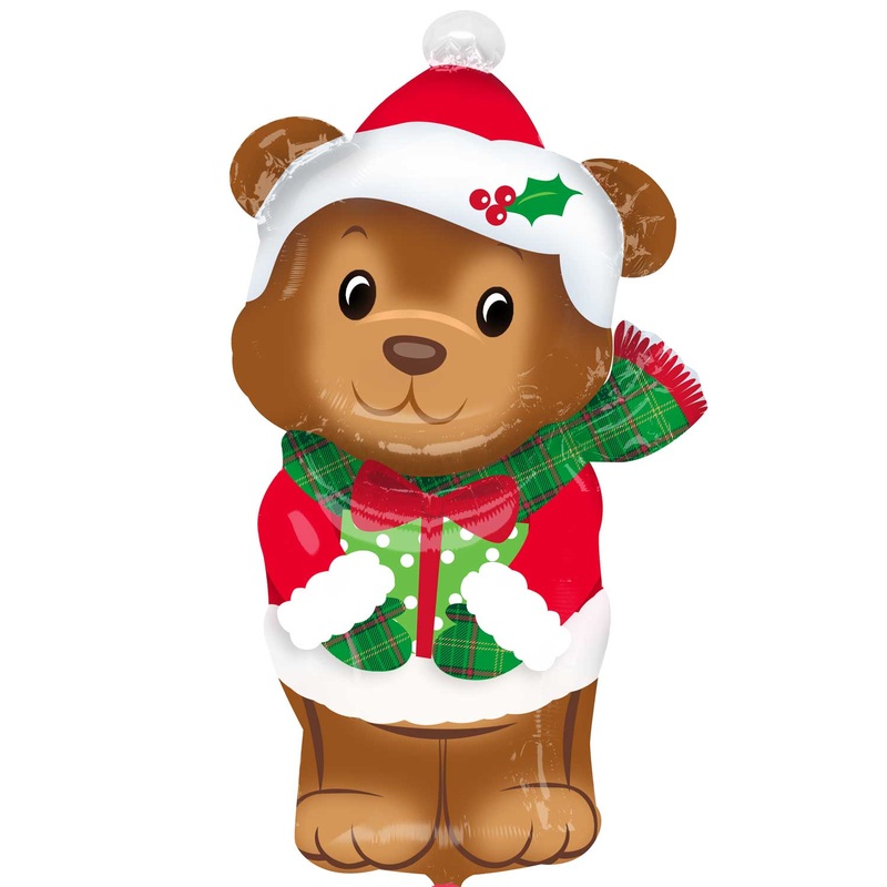 Sweet Christmas bear balloon 43 x 73cm