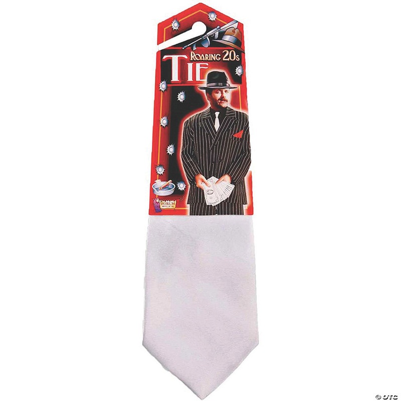 White Gangster Tie