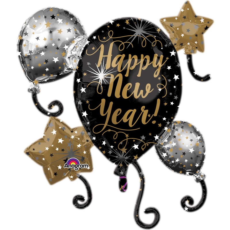 Celebrate New Year foil balloon 73 x 76cm
