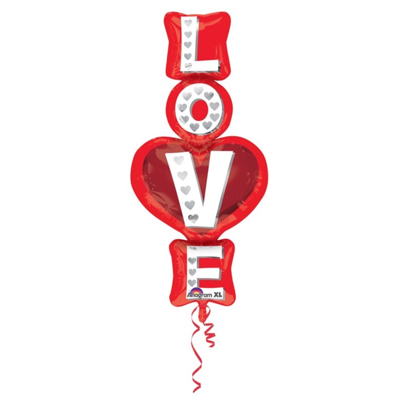XL lettering foil balloon Love 50 x 99cm