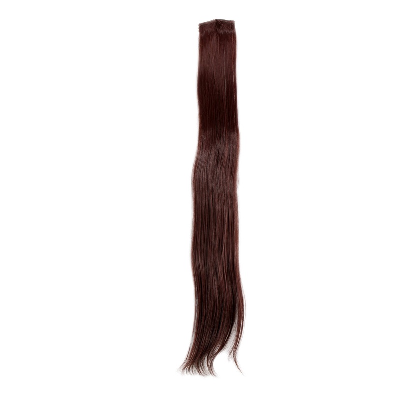 2 Clips Extension Strand Straight 65 cm Dark Mahogany Brown YZF-P2S25-33