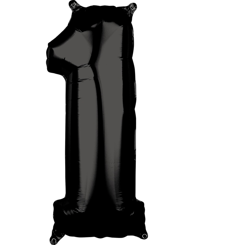 Black number 1 balloon 66cm