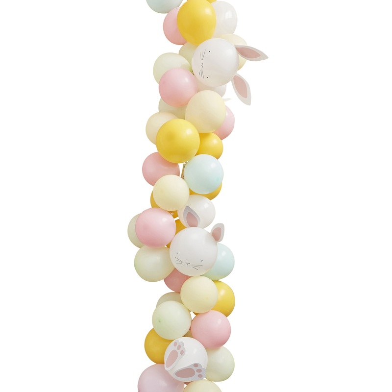 Easter bunny balloon garland with 60 balloons