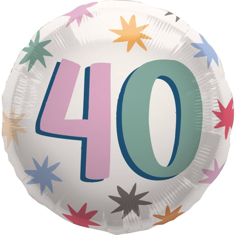 Happy 40 foil balloon 45cm