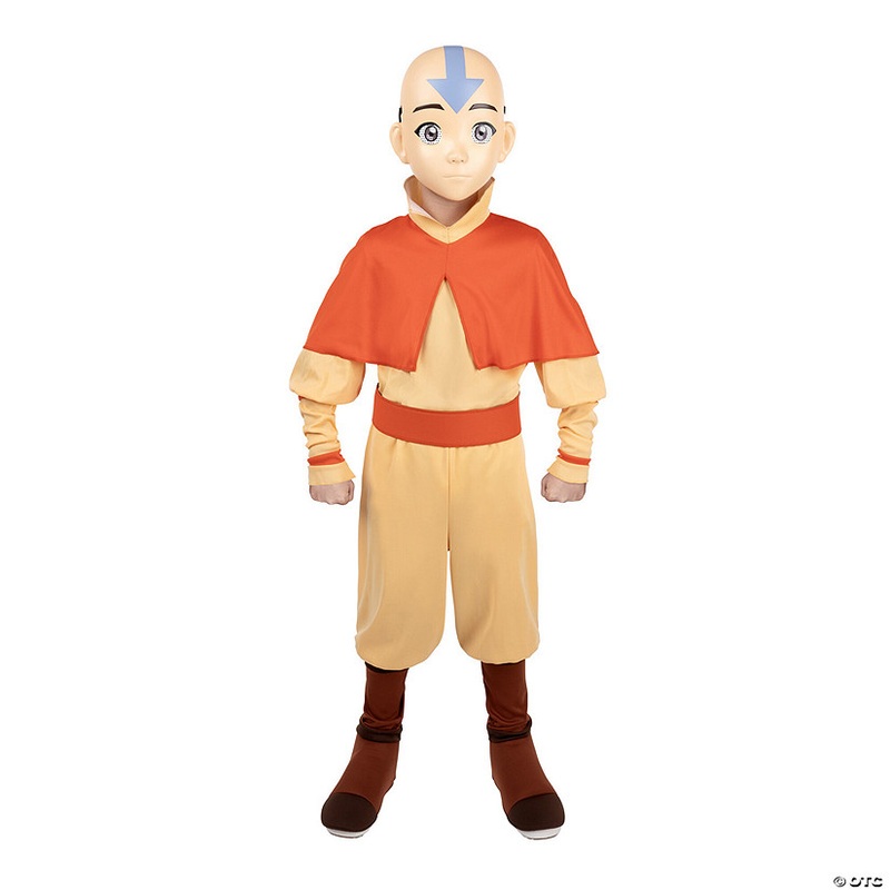 Kids Deluxe Avatar: The Last Airbender Aang Jumpsuit Costume