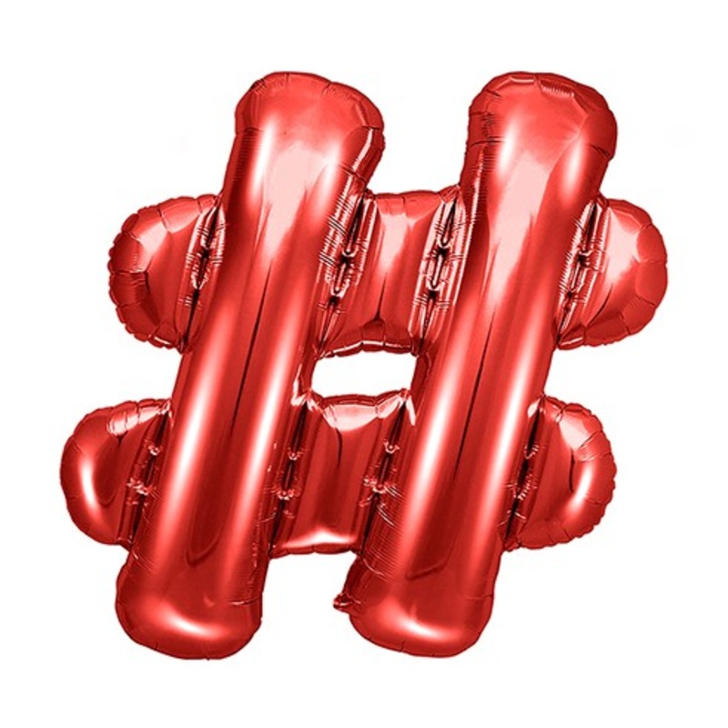 Red # letter balloon 35cm