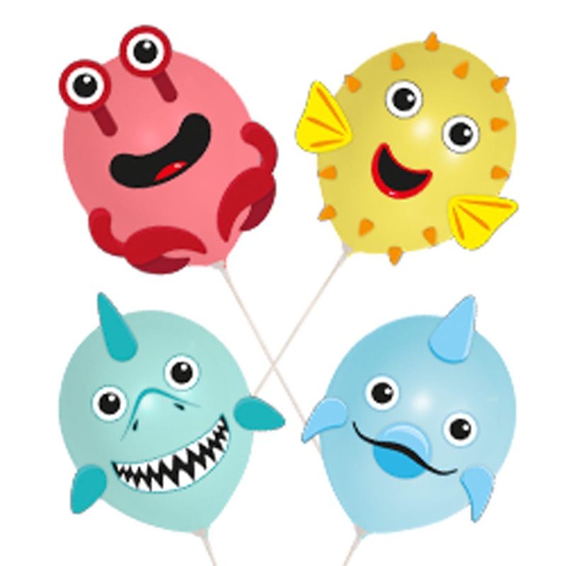 Set of 4 sea balloons
