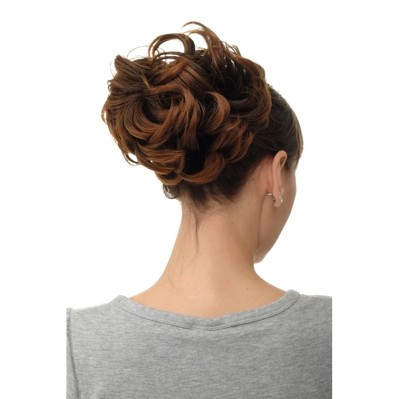 Hairpiece Hairbun Top Knot Bun Hair Rose Bushy Chestnut Brown Mix Q840-2T30