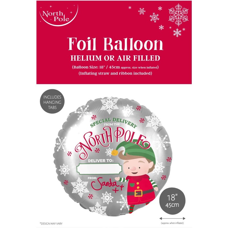 Personalized North Pole Post Foil Balloon 45cm