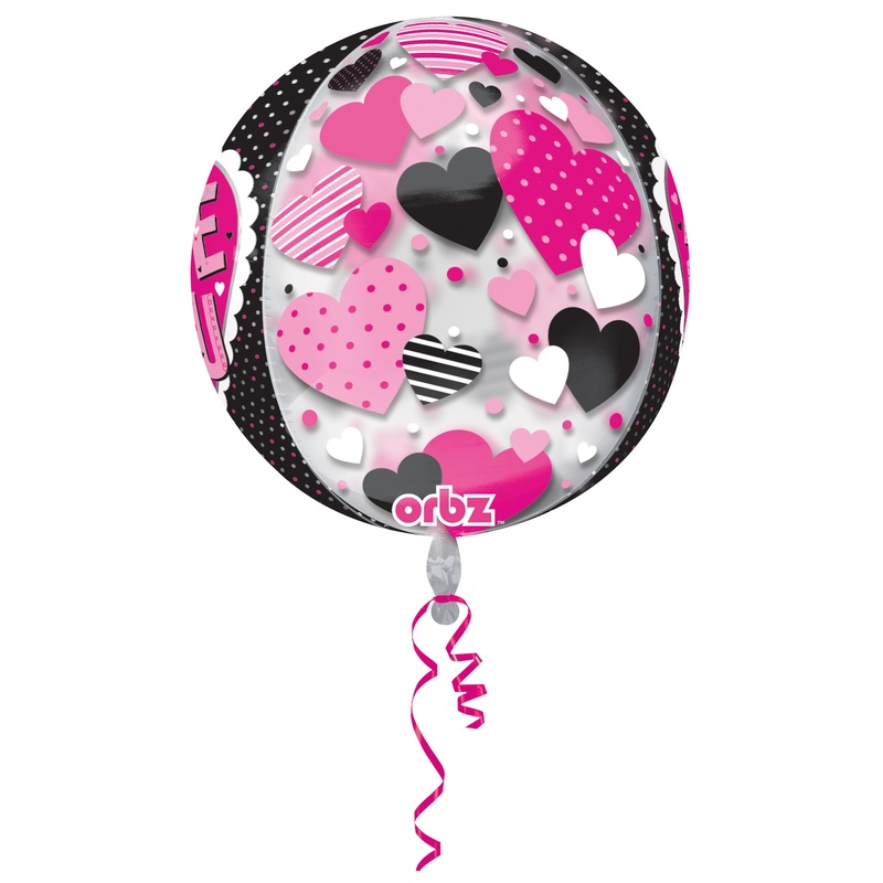 Pink Love foil balloon 38 x 40cm