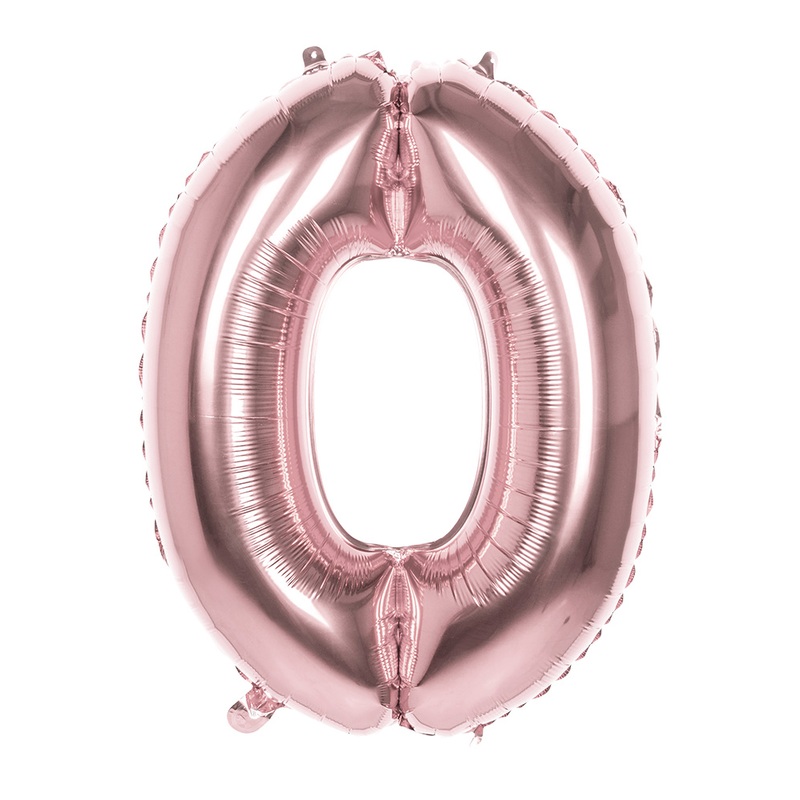 Rose gold number 0 foil balloon 86cm