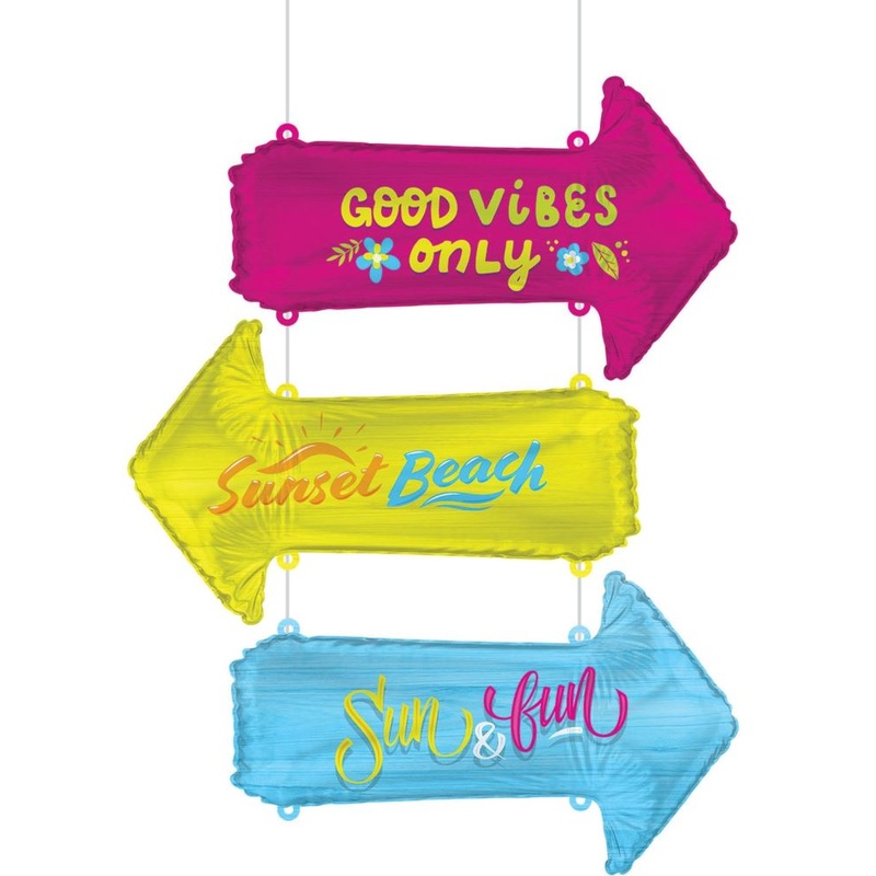Beach Sign Foil Balloon