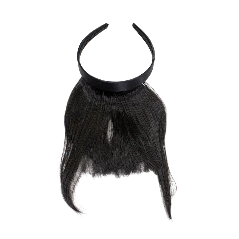 Hair Piece Clip in Bangs Fringe hair circlet long framing strands brown HA071T