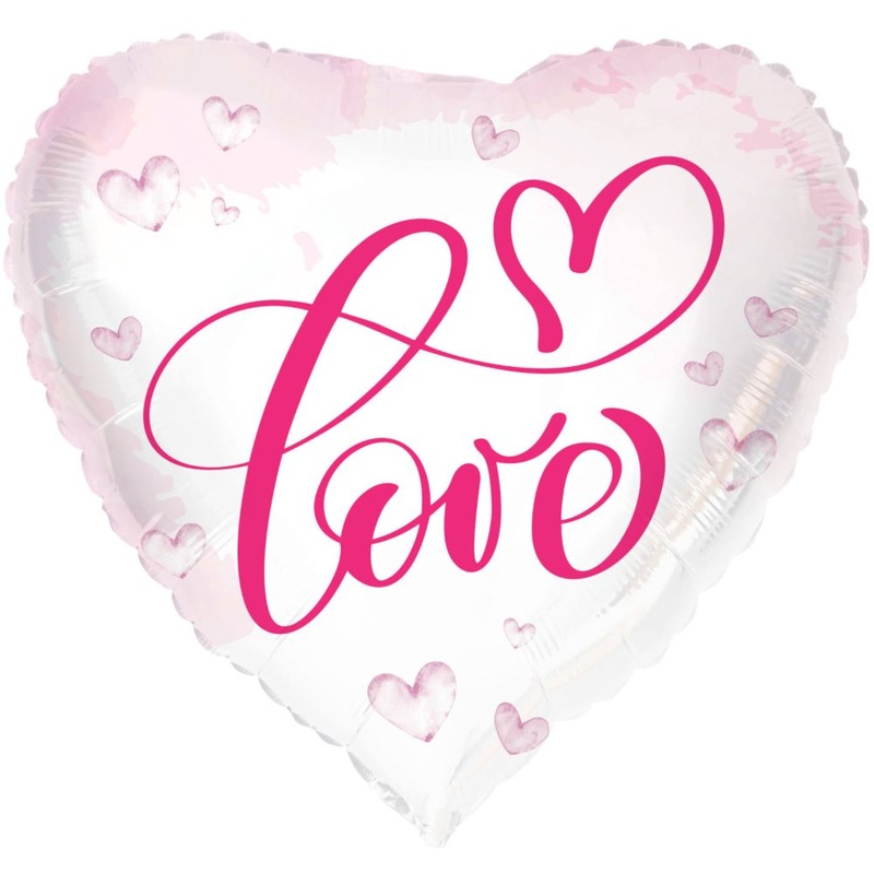 Big Love heart foil balloon 45cm