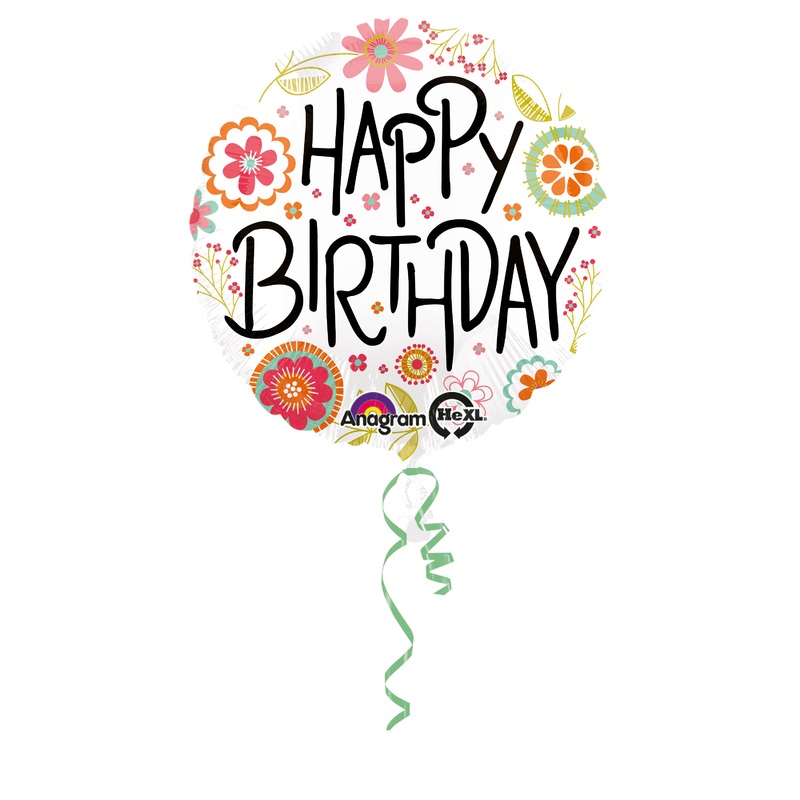 Birthday balloon Flower Power