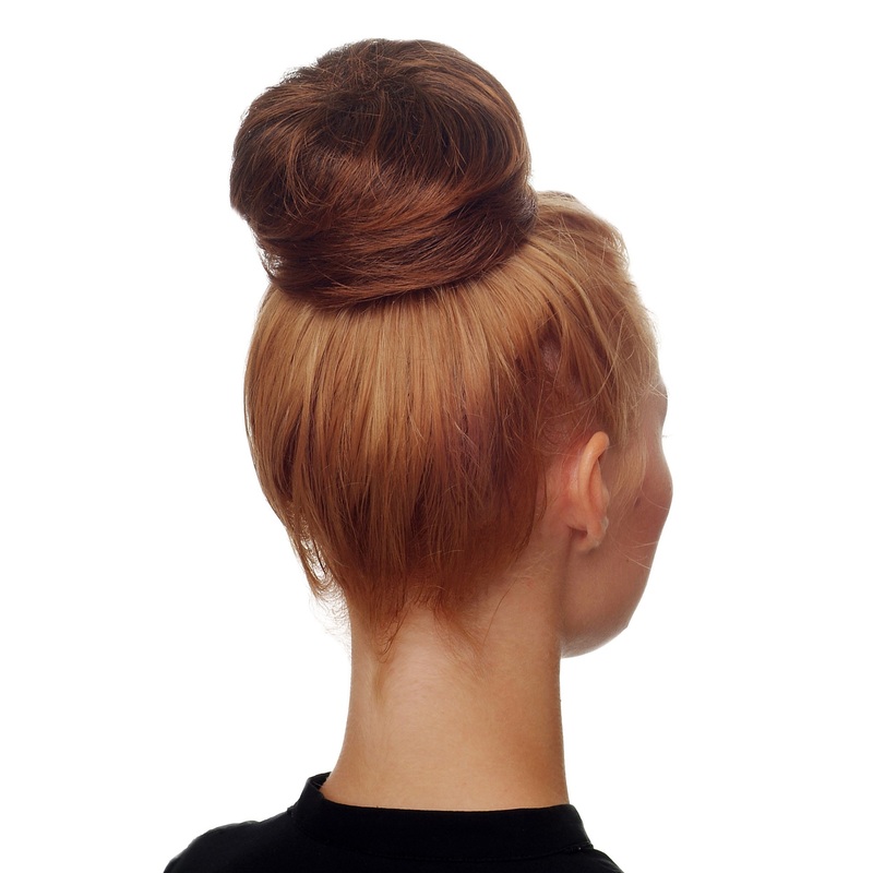 Hairbun Hairpiece bun hair knot twisted center 60s Vintage style chestnut brown NHA-004D-2T30
