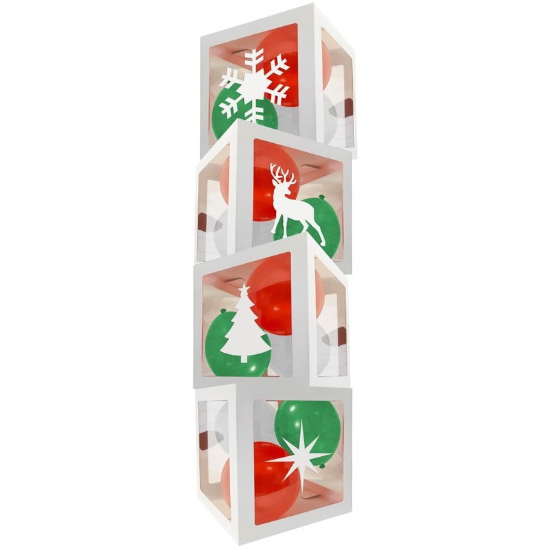 4 fillable Christmas balloon boxes