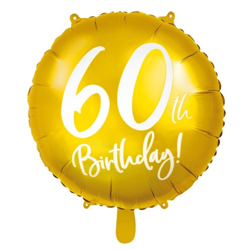 Glossy 60th Birthday foil balloon 45cm
