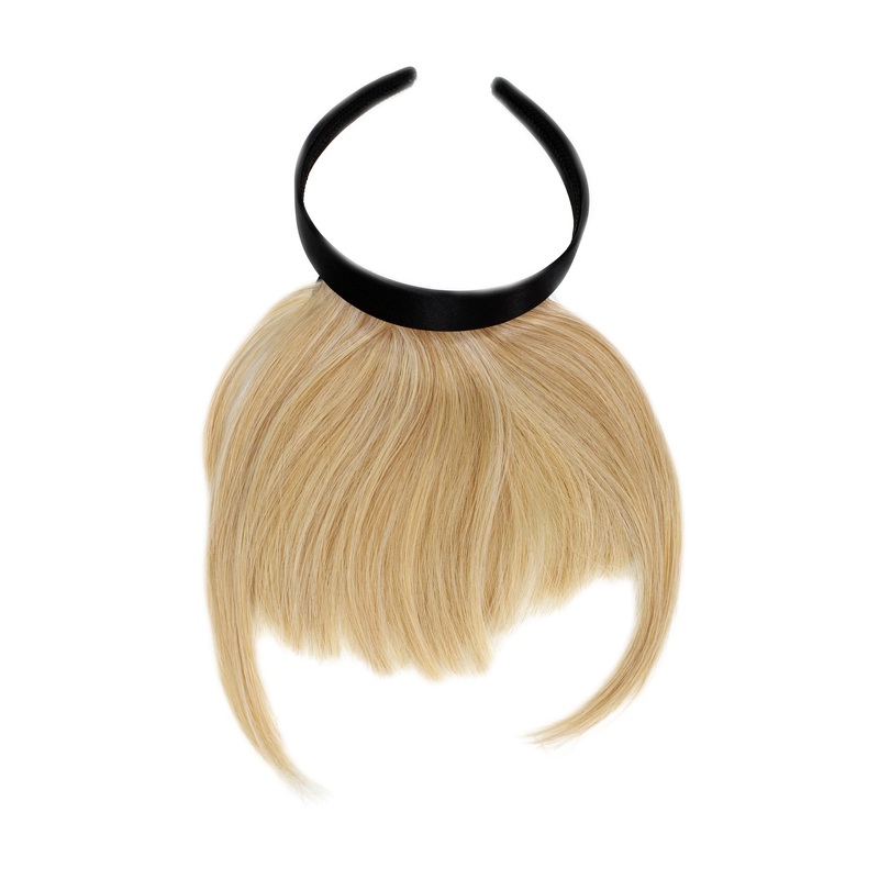 Hair Piece Clip in Bangs Fringe hair circlet long framing strands blonde HA071T