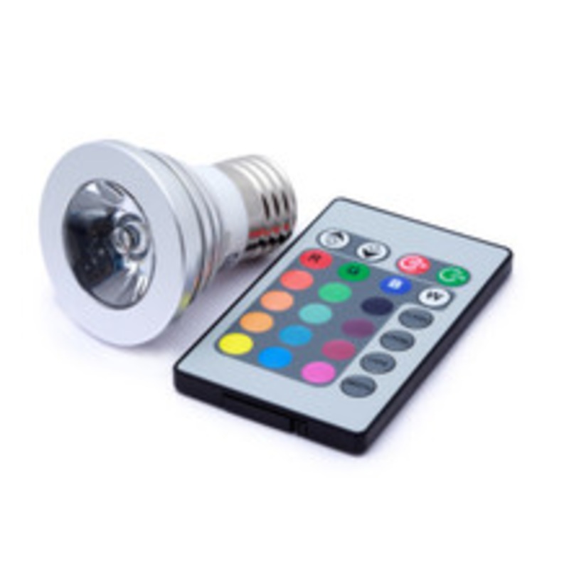 Remote Control Rainbow Multi-Color Lightbulb w/ Remote