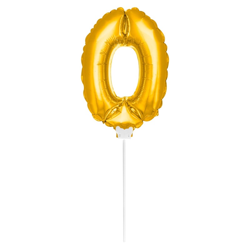 Foil balloon number 0 gold 36cm