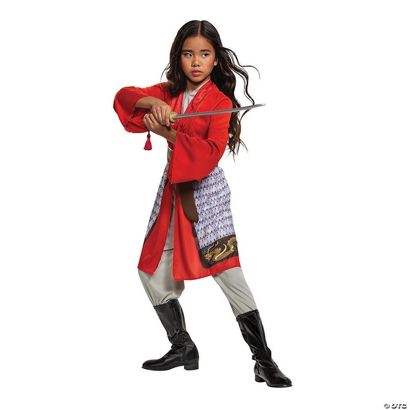 Girl’s Classic Mulan Hero Red Dress Costume