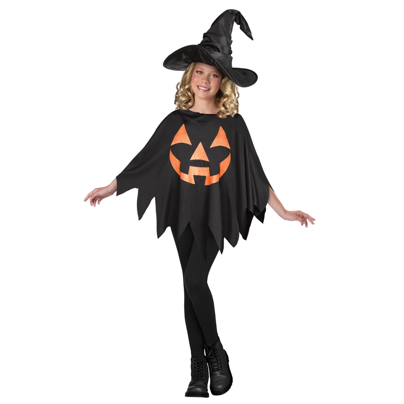 Jack O’Lantern Poncho Child Costume One Size