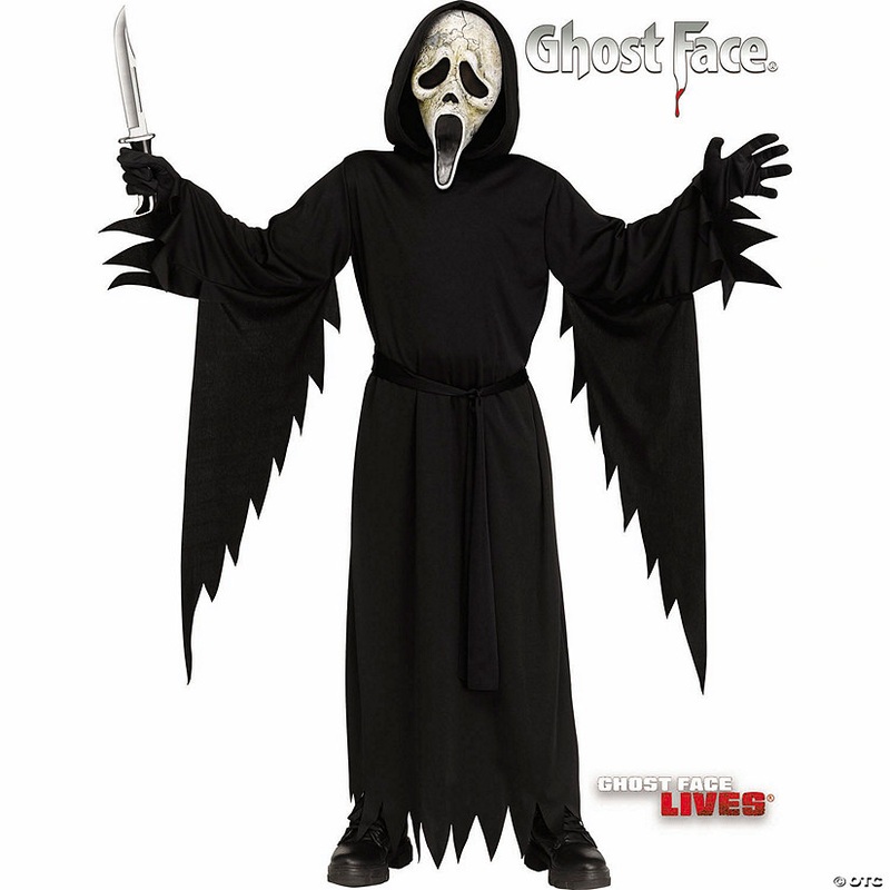 Kids Scream IV Ghost Face Black Polyester Robe with Mask Costume