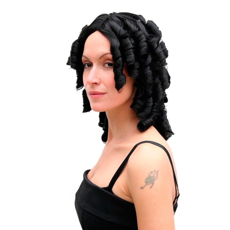 Lady Women Cosplay Wig Colonial Baroque Victorian Ringlets Curls black 6006A