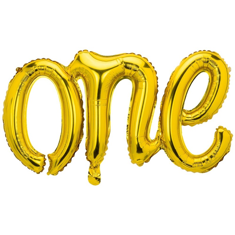 My One foil balloon lettering 66cm gold