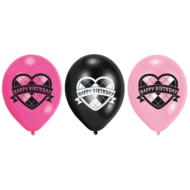 Set of 6 Happy Birthday balloons