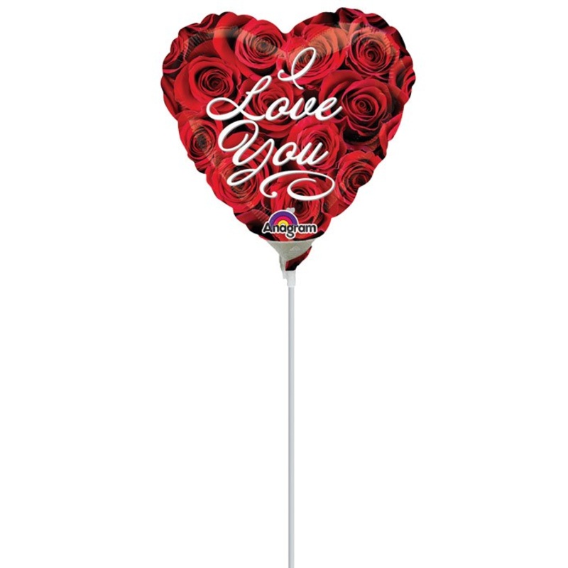 Stick balloon 1000 red roses 23cm