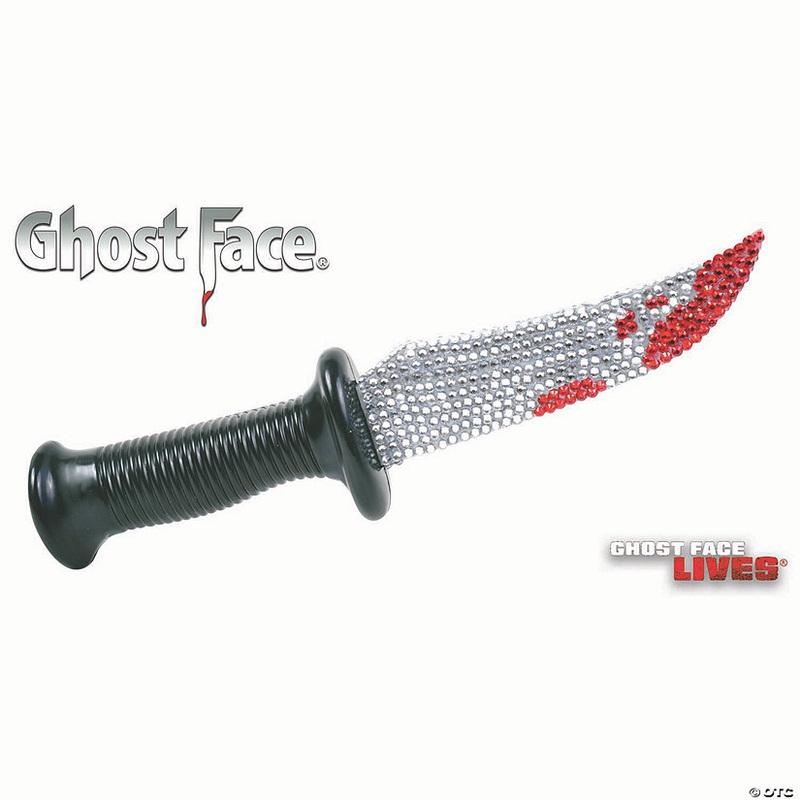 11 1/2 Ghost Face<sup></sup> Bling Knife with Rhinestone Costume Accessory