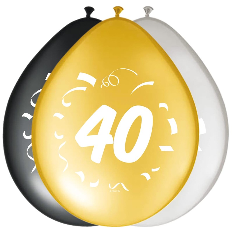 8 noble balloons for the 40th birthday